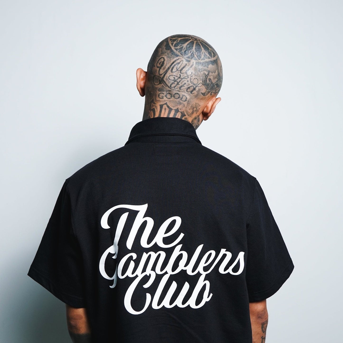Gamblers Club Polo Boxy Crop Black French Terry SPADES