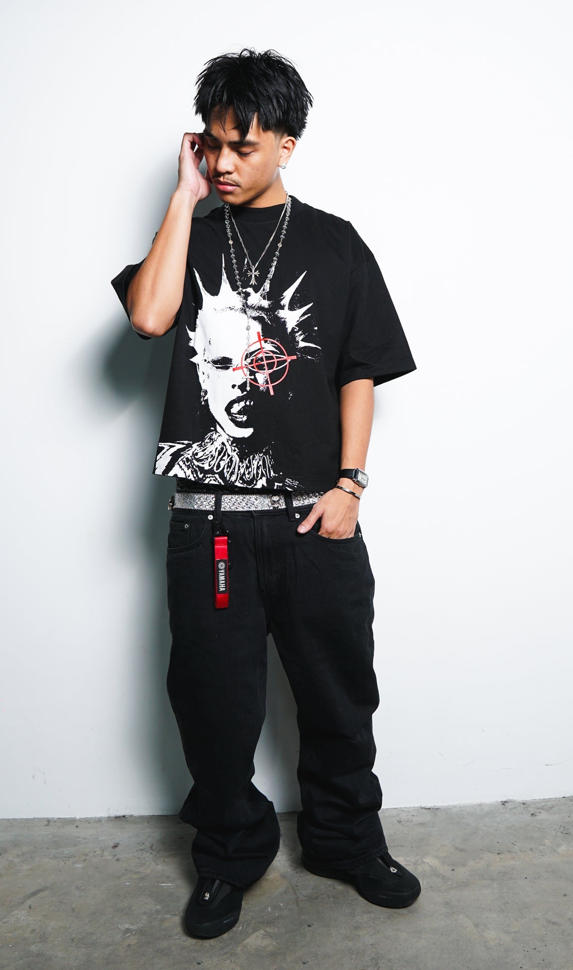 Punk Anarchy Boxy Crop Tee SPADES