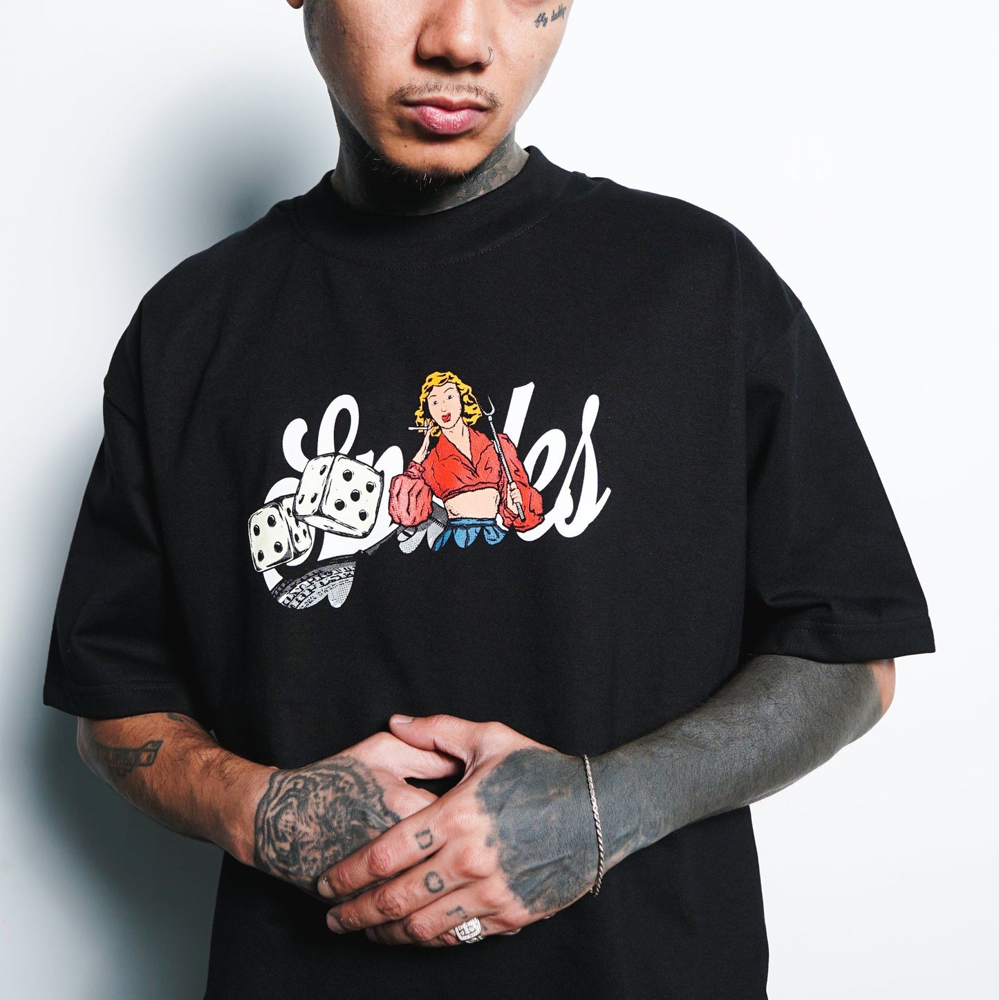 Spades Pin Up Fortune Boxy Crop Tee SPADES