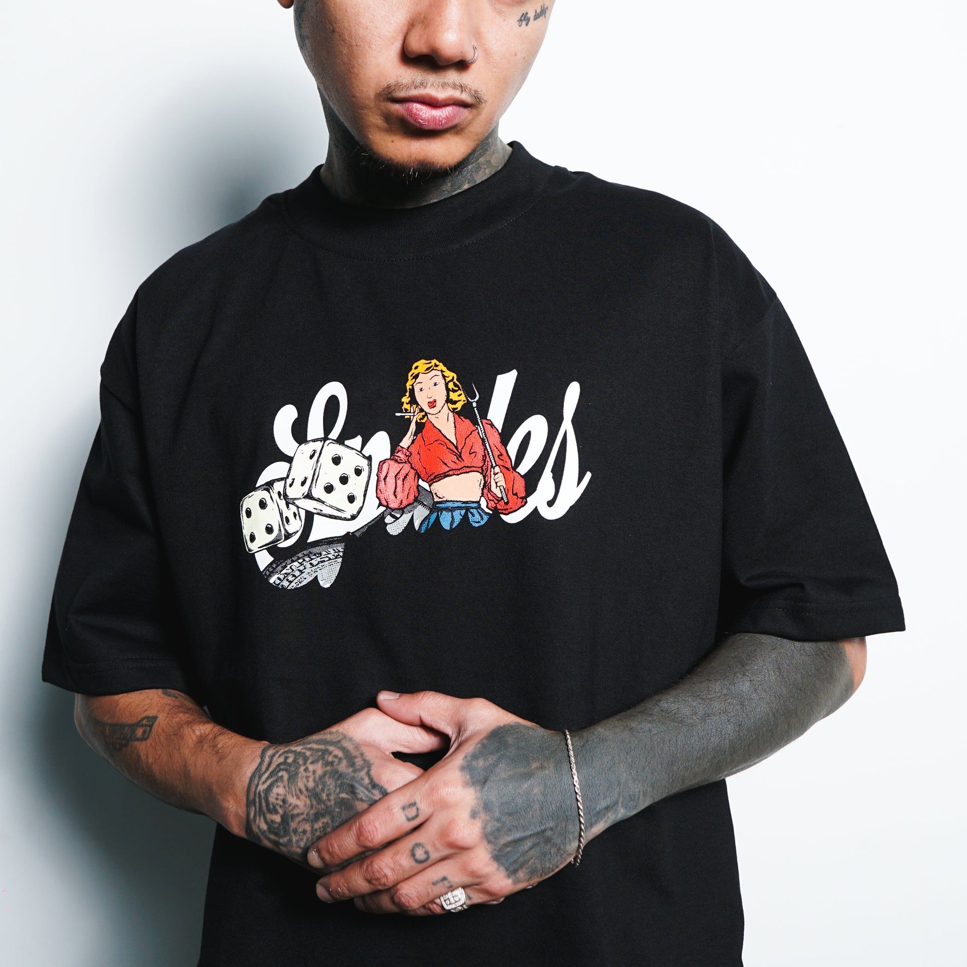 Spades Pin Up Fortune Boxy Crop Tee SPADES