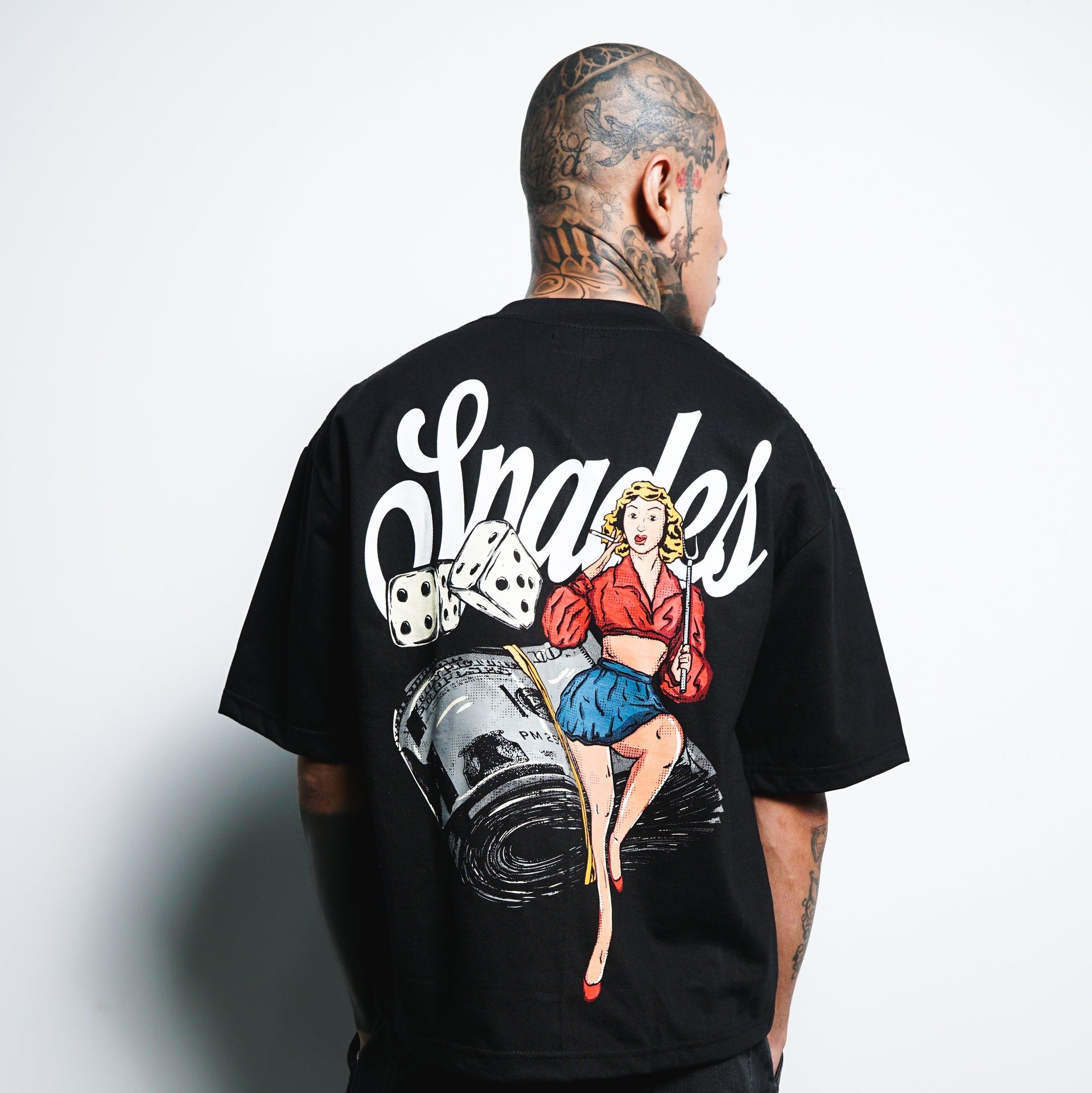 Spades Pin Up Fortune Boxy Crop Tee SPADES