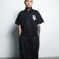 Angelic Descent Polo Boxy Crop Black French Terry SPADES