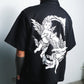 Angelic Descent Polo Boxy Crop Black French Terry SPADES