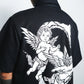 Angelic Descent Polo Boxy Crop Black French Terry SPADES