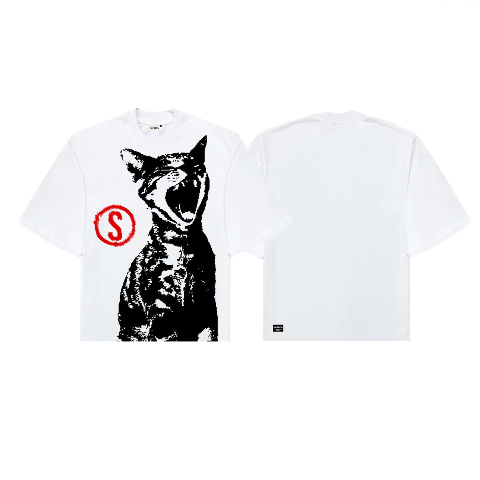 Mark of the Stray Box Tee  Crop White SPADES