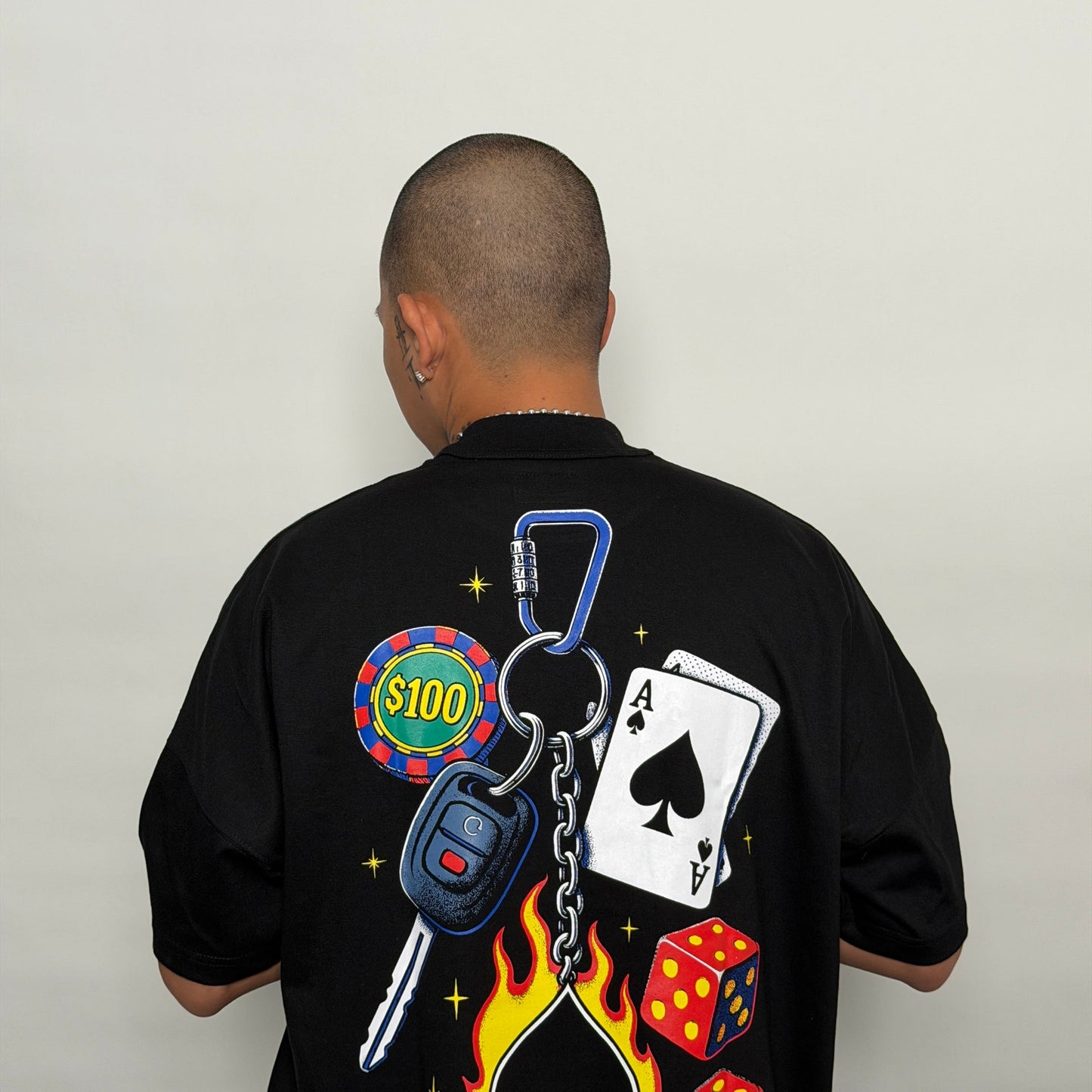 Spades Keychain Boxy Crop Tee SPADES