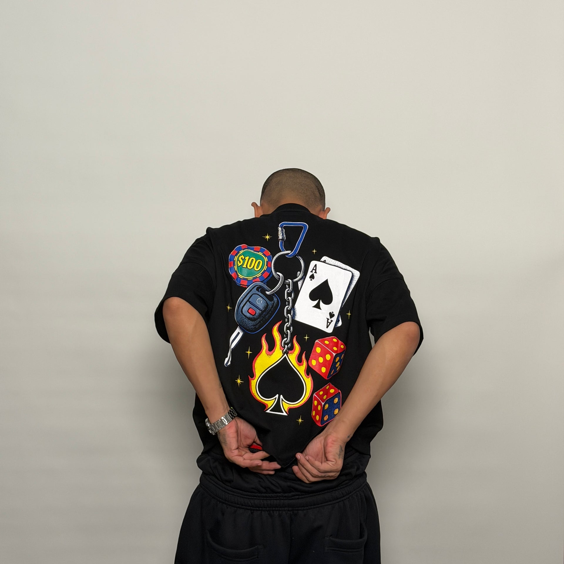 Spades Keychain Boxy Crop Tee SPADES