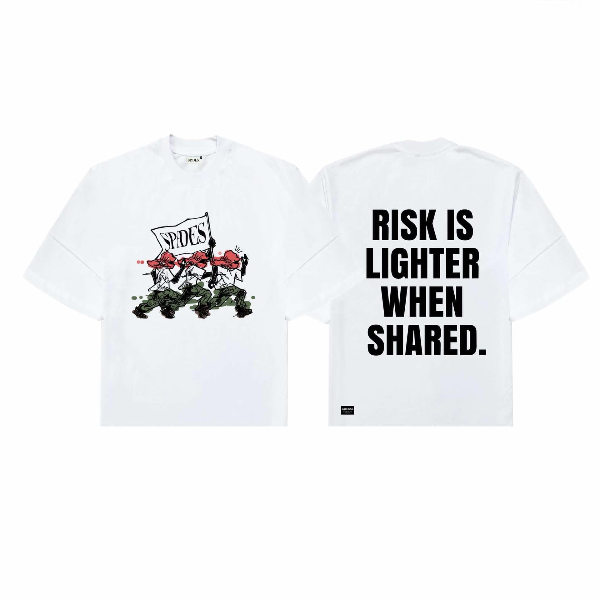 Flagbearer Boxy Crop Tee White SPADES