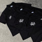 Spades Monochrome Majesty Full Button Polo Crop Black SPADES
