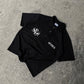 Spades Monochrome Majesty Full Button Polo Crop Black SPADES