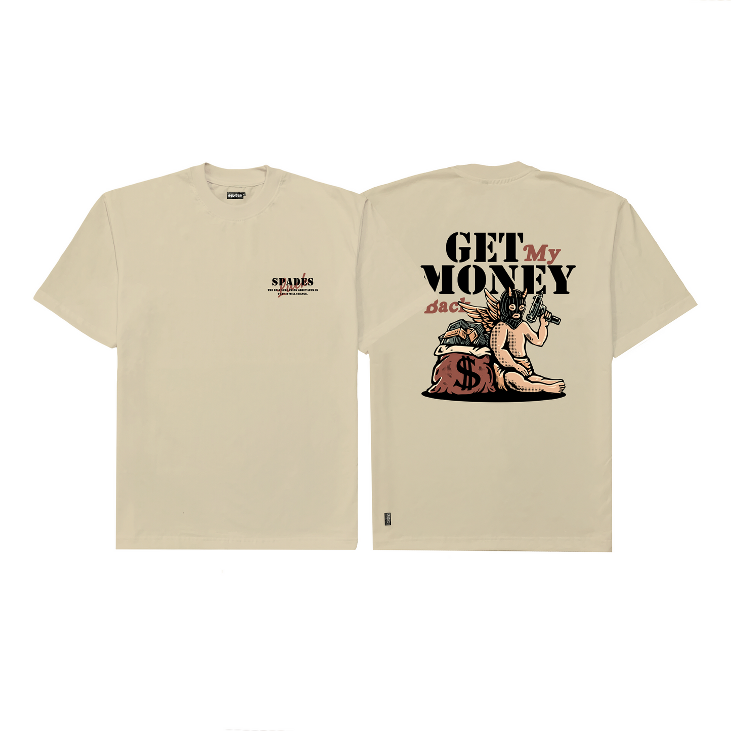 Spades Get My Money Back Crema T-shirt SPADES