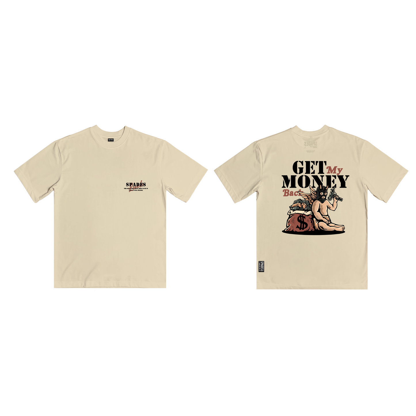 Spades Get My Money Back Crema T-shirt SPADES