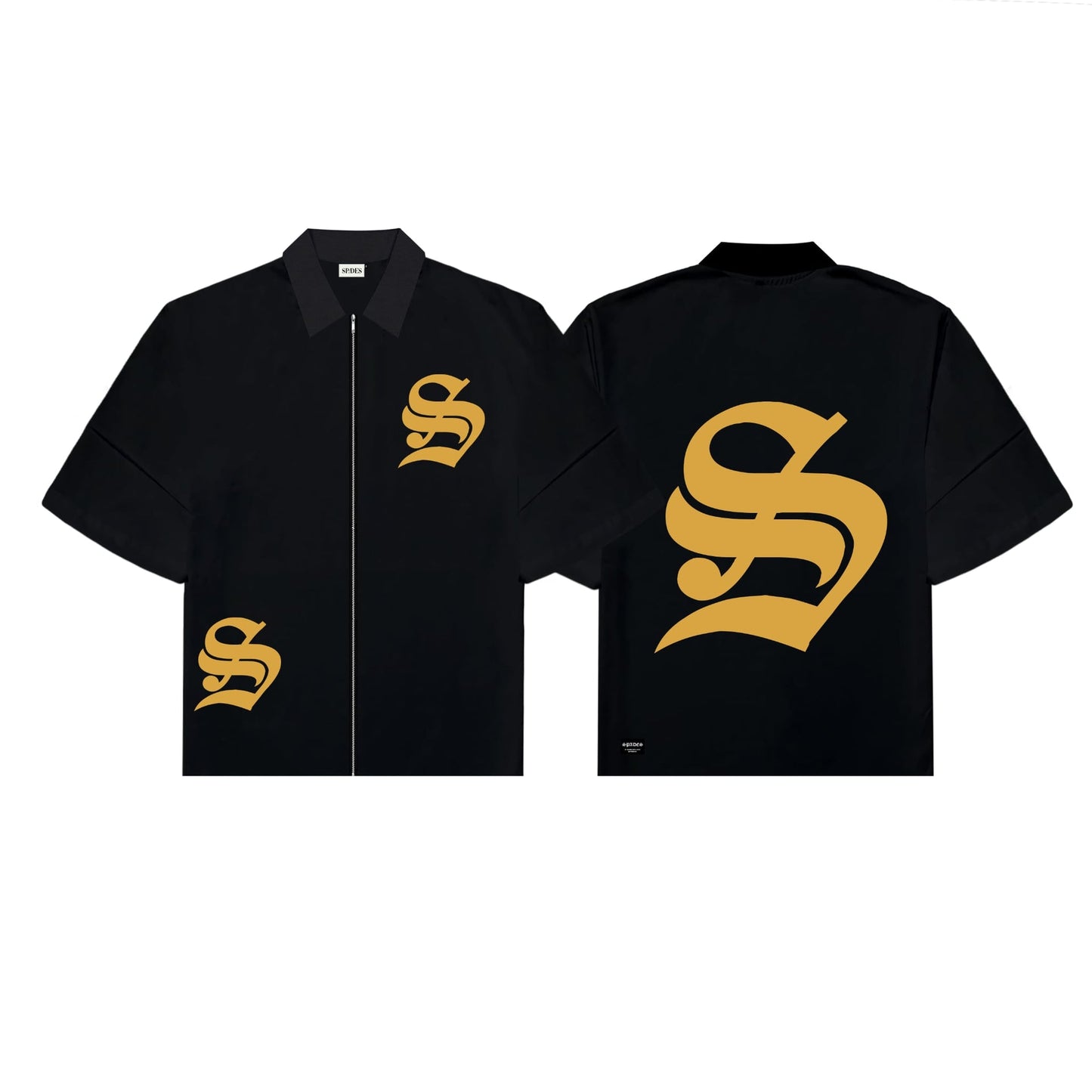 Spades Golden S Full Zip Polo Boxy Crop SPADES
