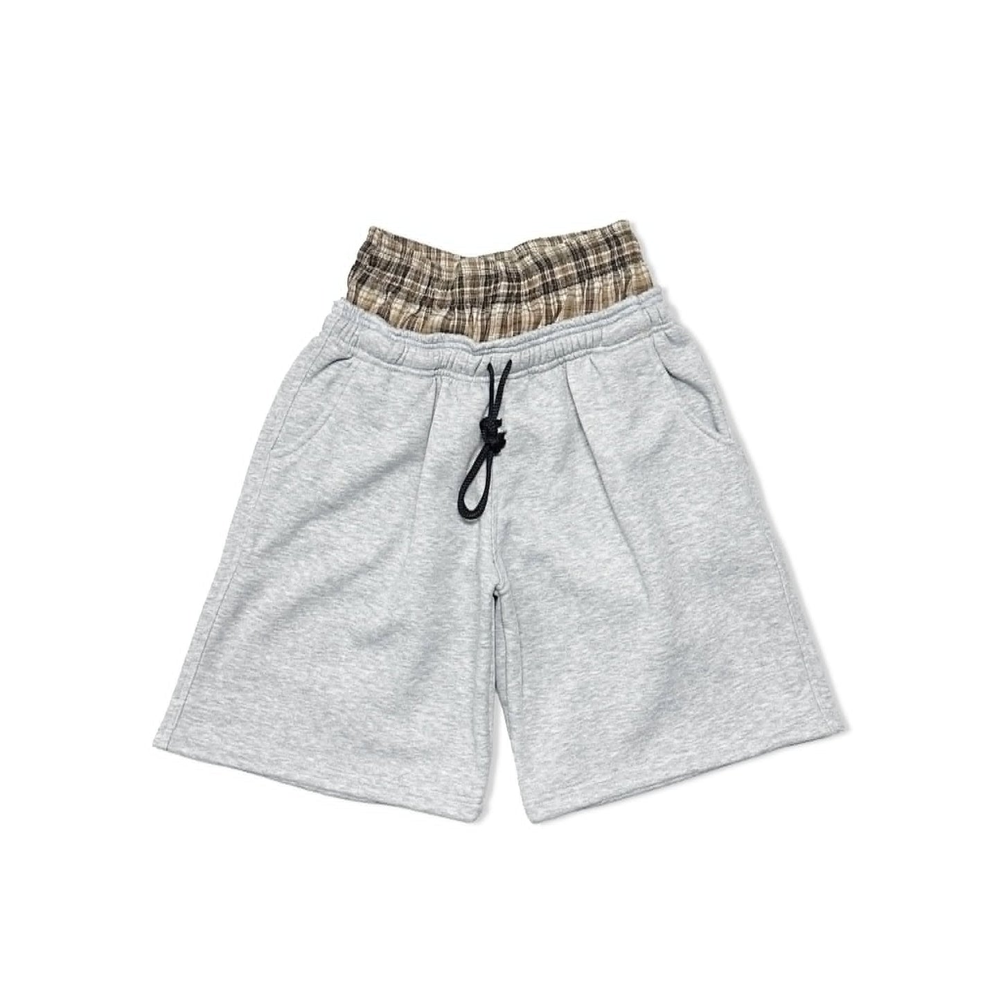 Spades Double Waist Gray Sweat Jorts SPADES