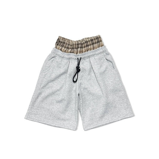 Spades Double Waist Gray Sweat Jorts SPADES
