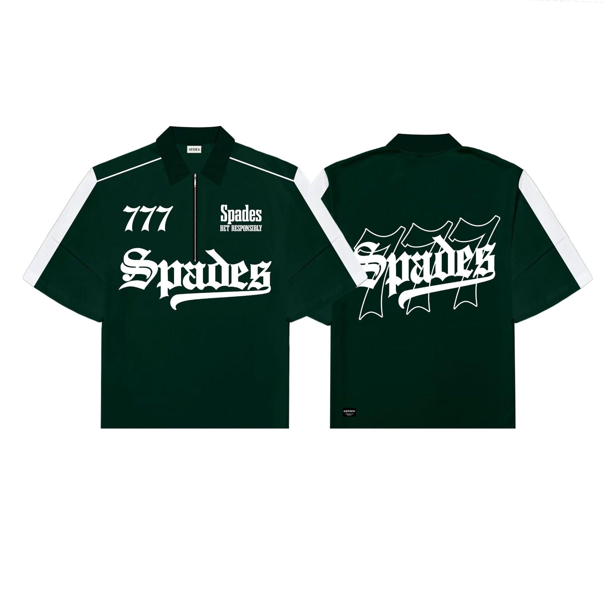 Green Room Gambit Boxy Crop Jersey Polo SPADES