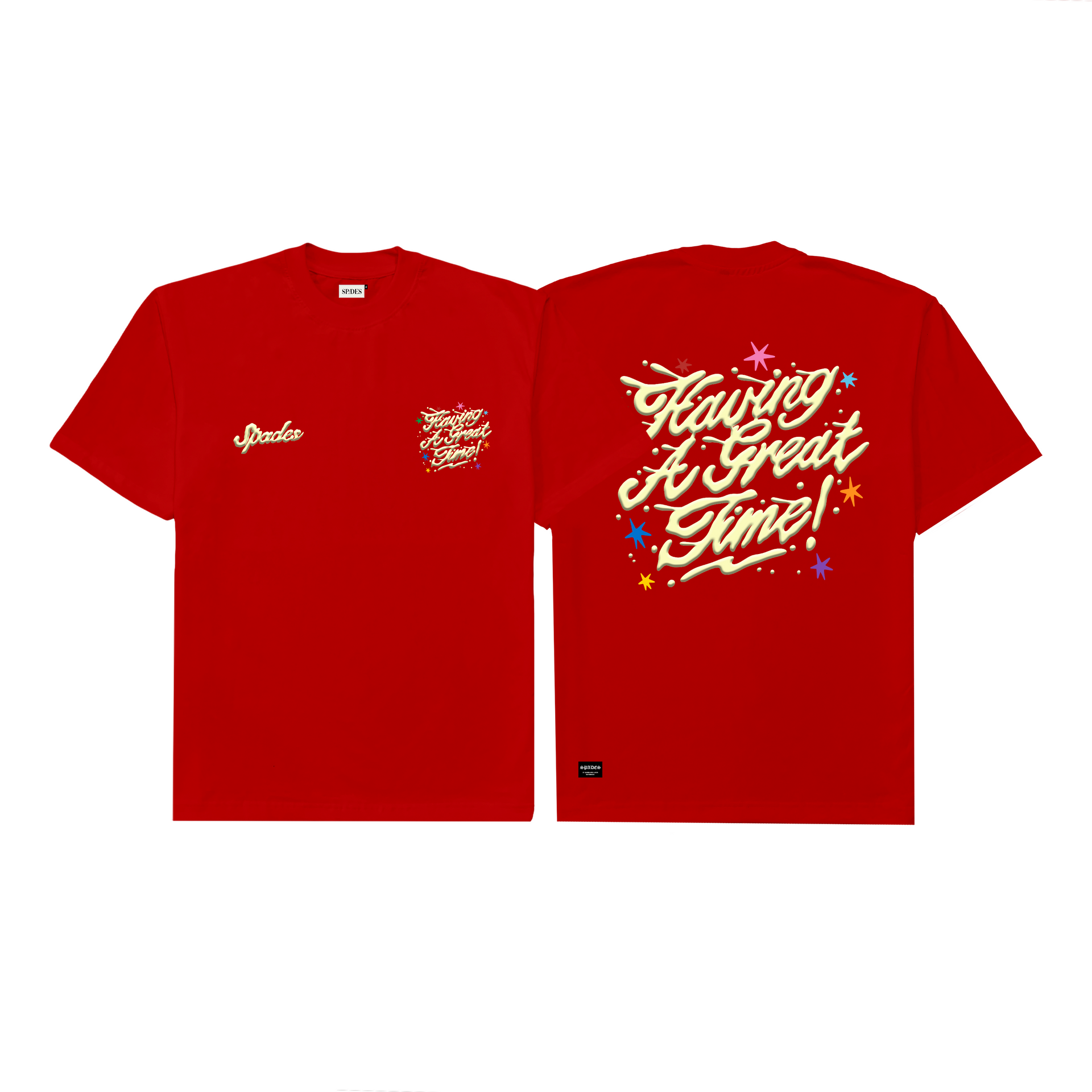 Spades Having a Great Time Puff Red T-shirt SPADES