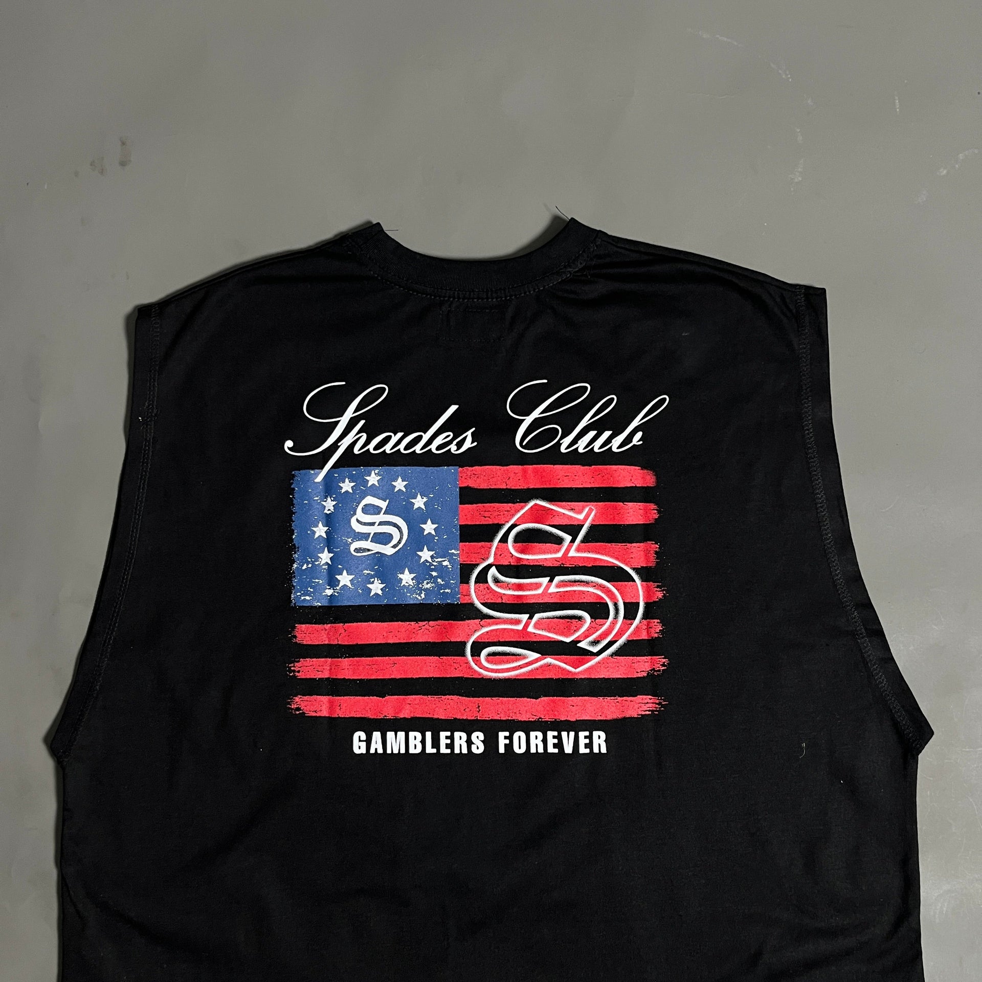 Spades Republic Club Boxy Crop Tee Sleeveless SPADES