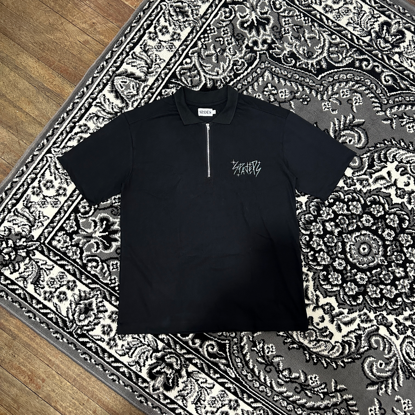Spades Quarter Zip Polo Fearless Achiever Black SPADES