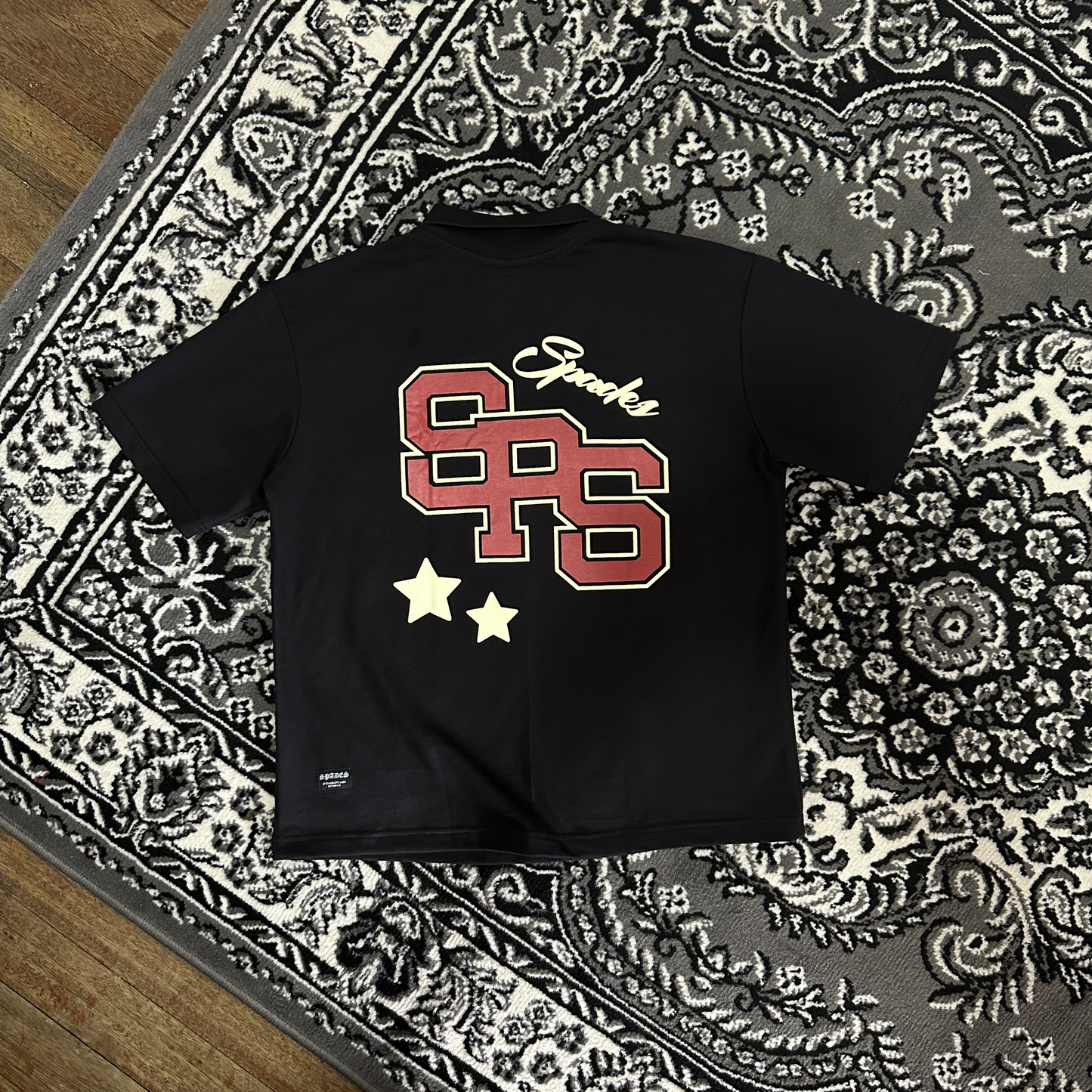Spades Quarter Zip Polo Crop Bold Moves Black SPADES