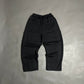Spades Side Wide Raw Edge Black Pants SPADES