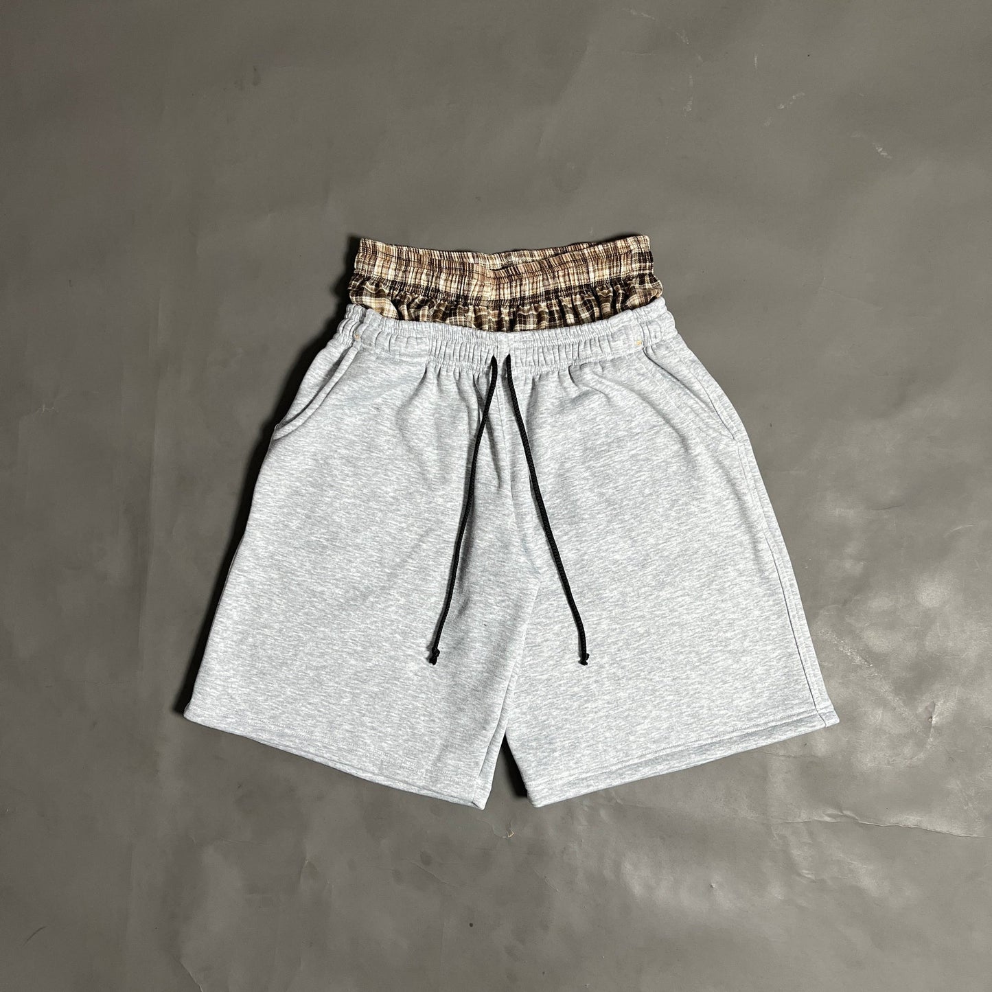 Spades Double Waist Gray Sweat Jorts SPADES