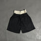 Spades Double Waist Black Sweat Jorts SPADES