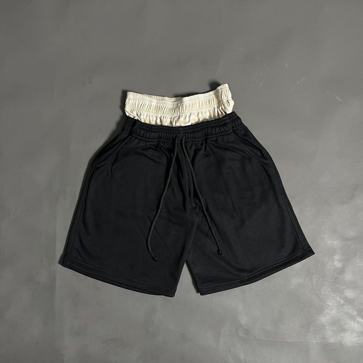 Spades Double Waist Black Sweat Jorts SPADES