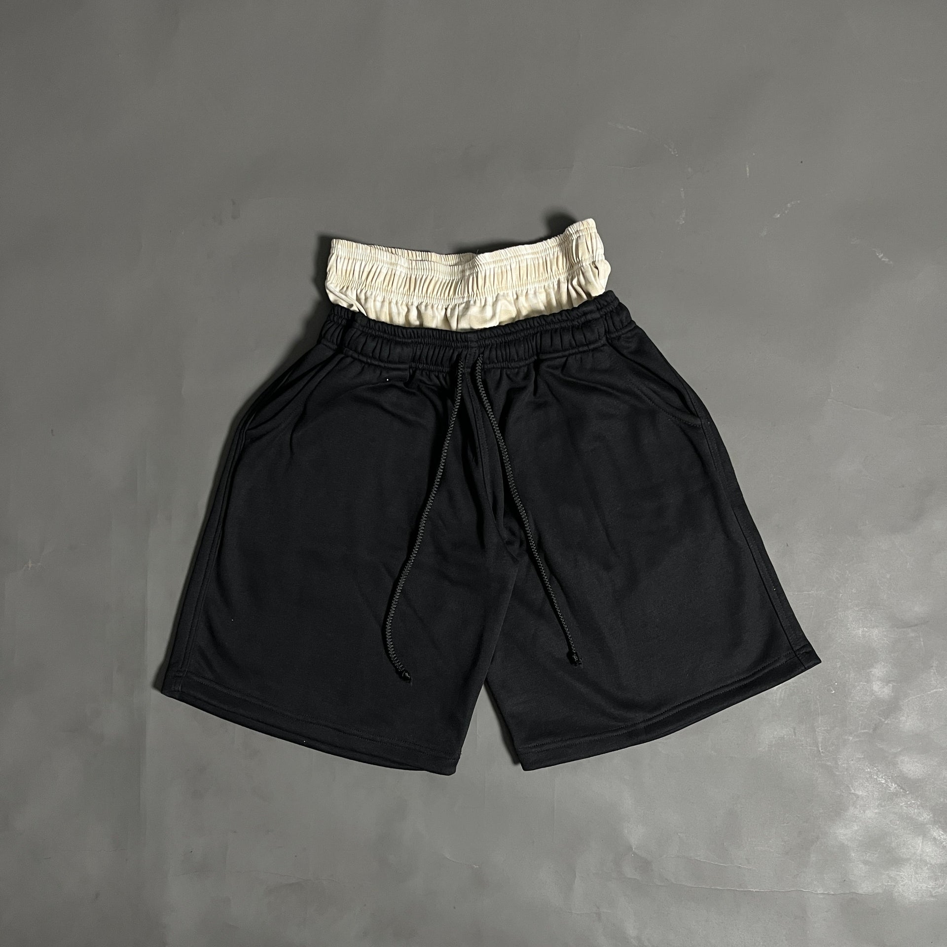 Spades Double Waist Black Sweat Jorts SPADES