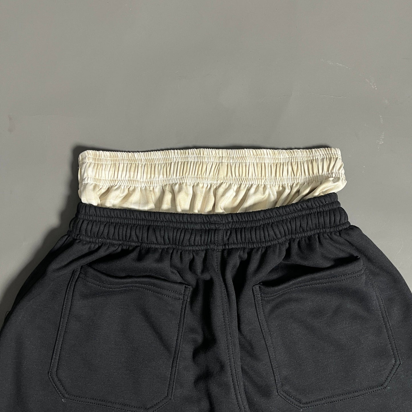 Spades Double Waist Black Sweat Jorts SPADES