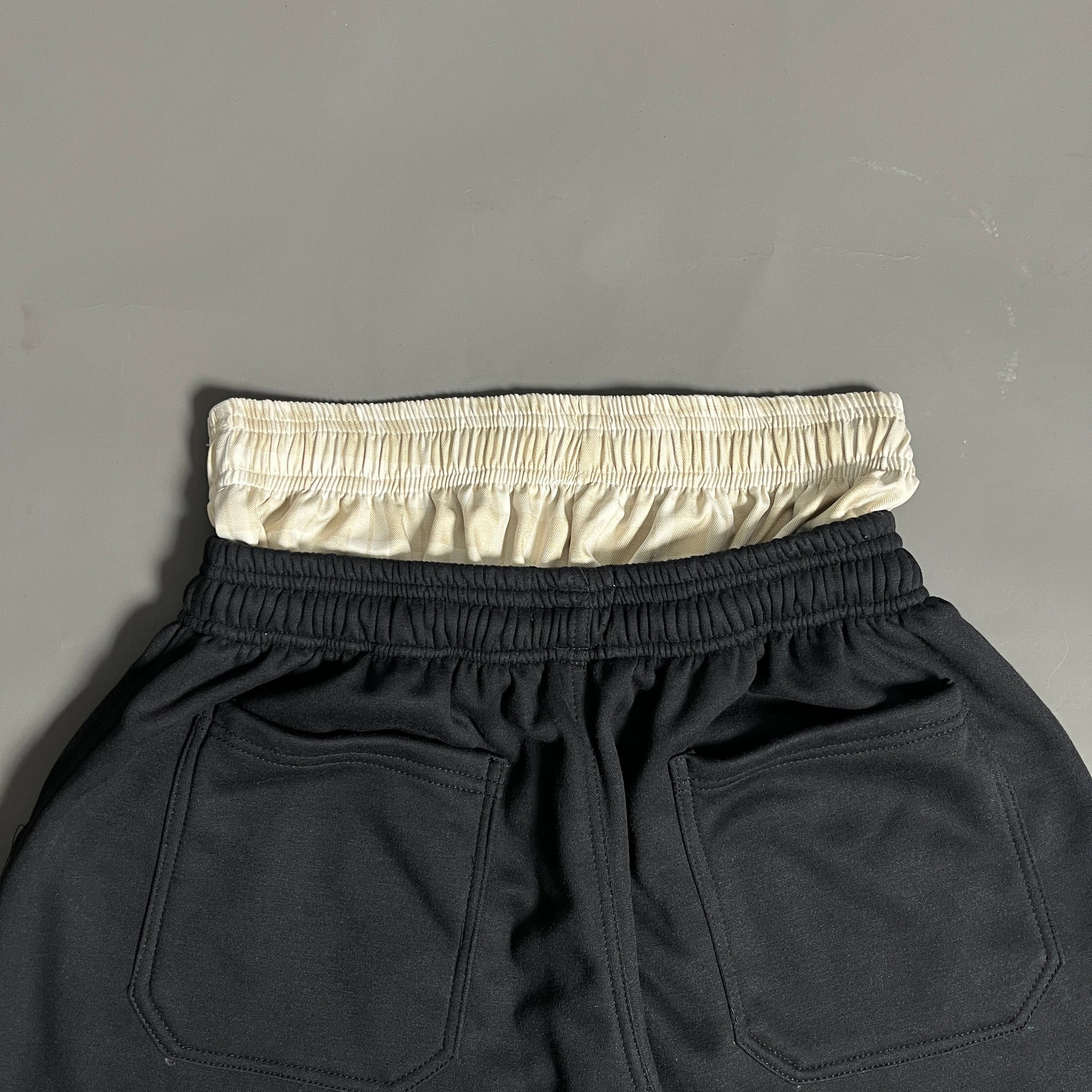 Spades Double Waist Black Sweat Jorts SPADES