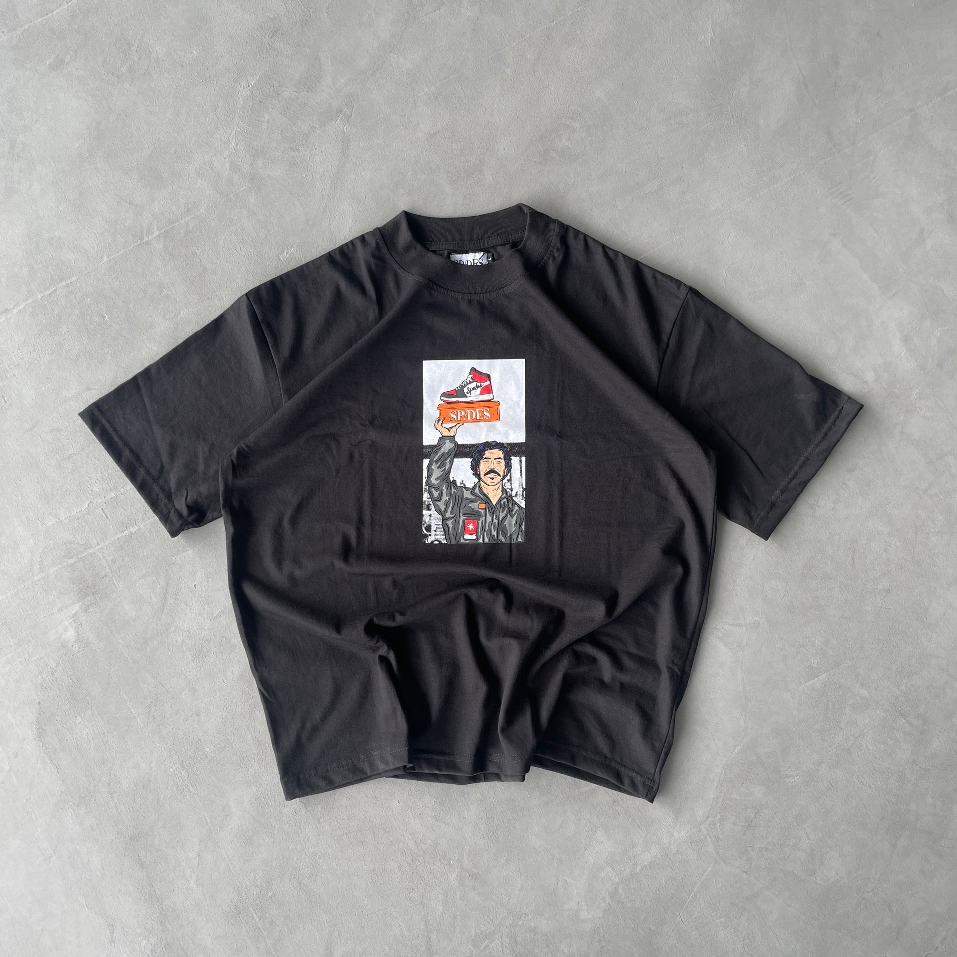 Hustle Dealer Boxy Tee Black SPADES