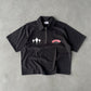 777 Angel Polo Zip Boxy Crop SPADES