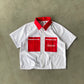 Gamblers Club Polo Boxy Crop White SPADES