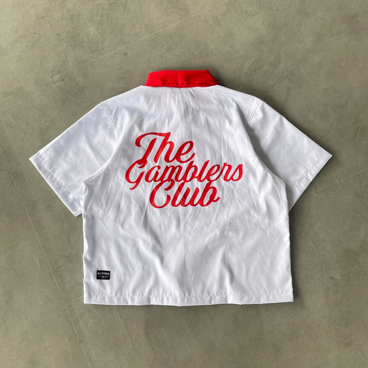 Gamblers Club Polo Boxy Crop White SPADES