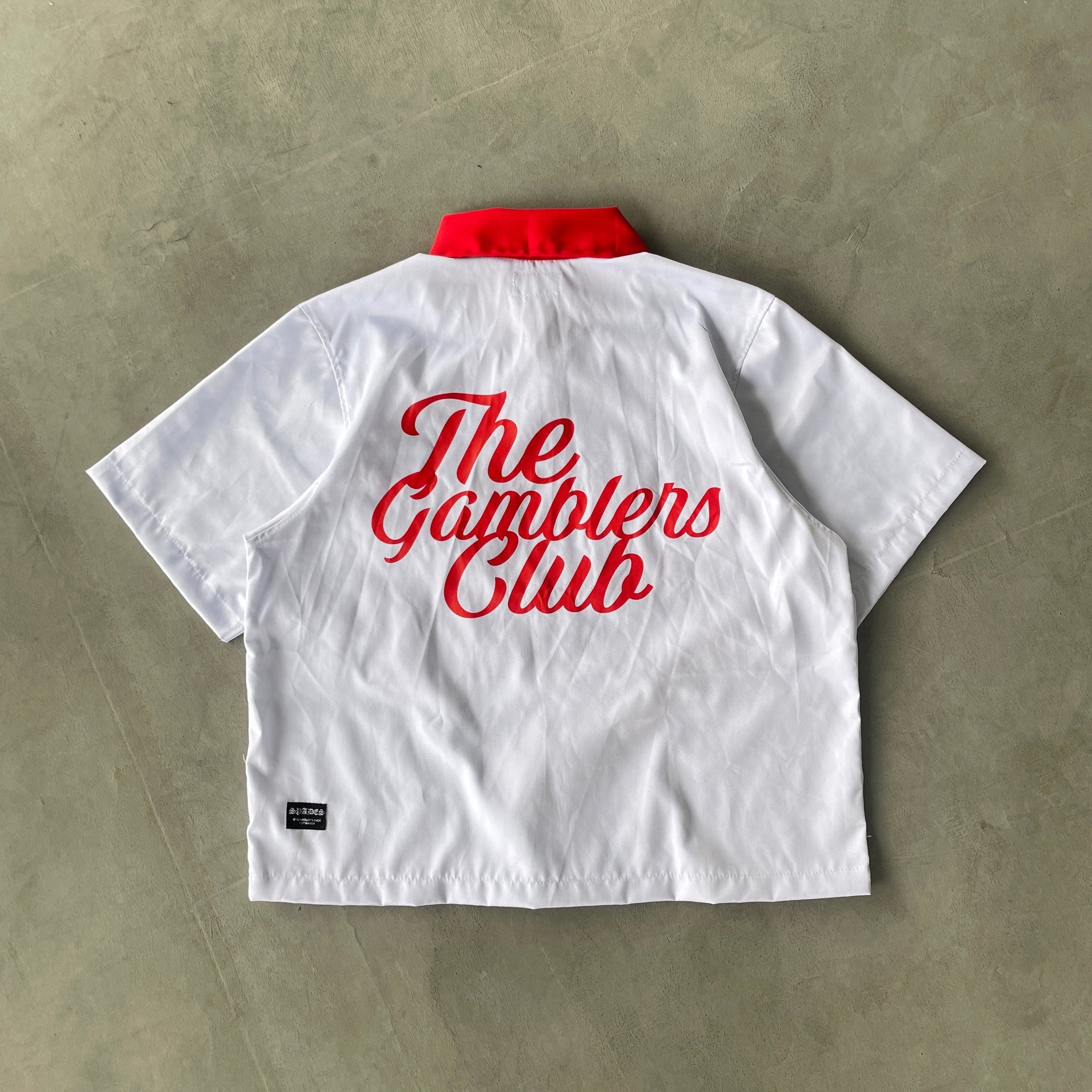 Gamblers Club Polo Boxy Crop White SPADES