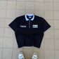 French Terry Quarter Zip Polo Crop  Visionaries Black SPADES