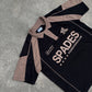 French Terry Crop Polo Shirt Fabric Avarice Black SPADES