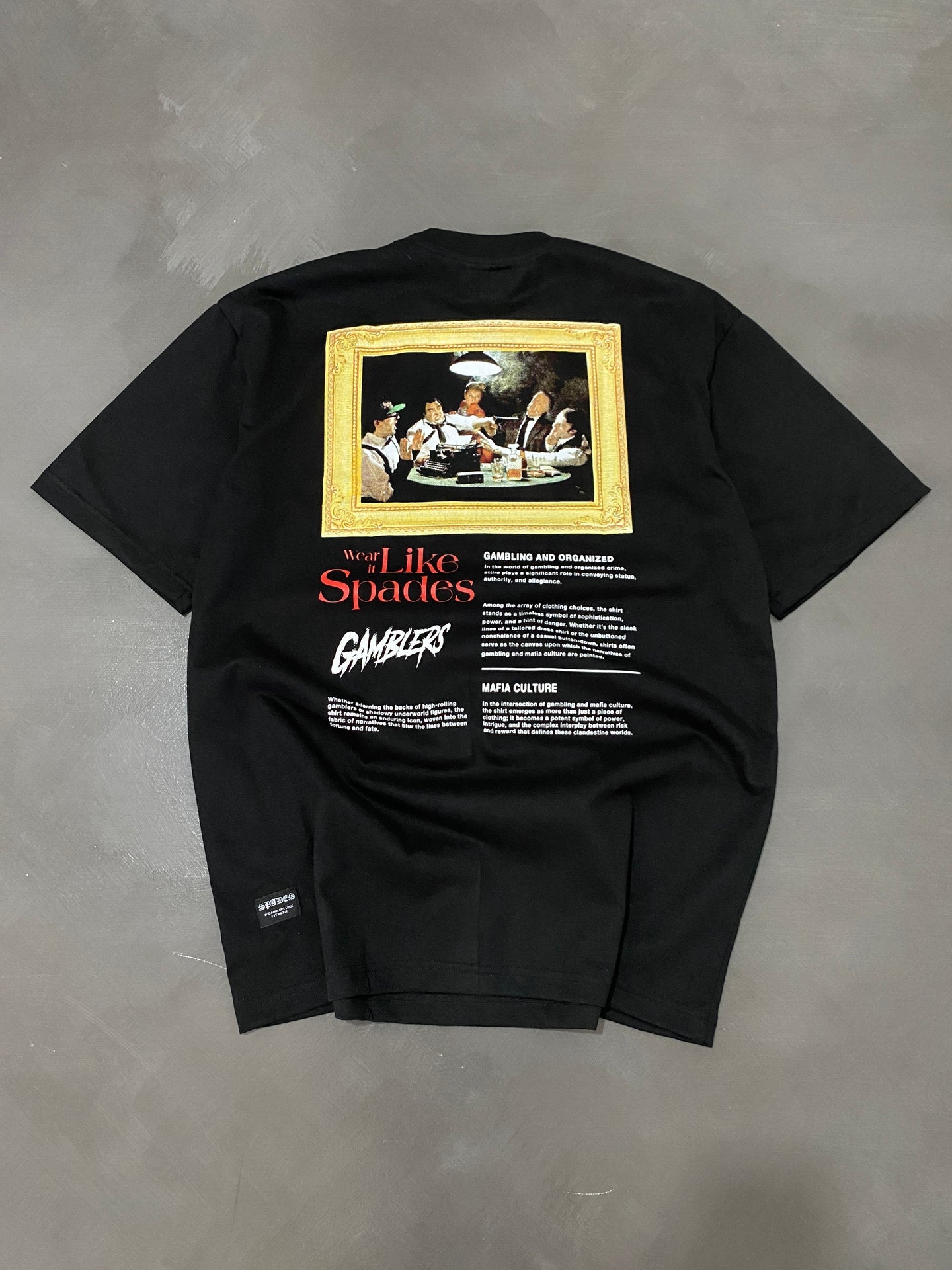 Spades Mafia Culture Boxy Tee Black SPADES