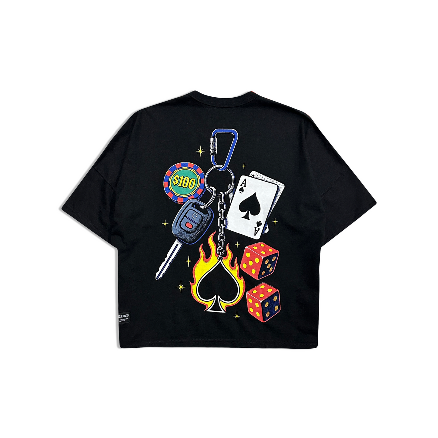 Spades Keychain Boxy Crop Tee SPADES