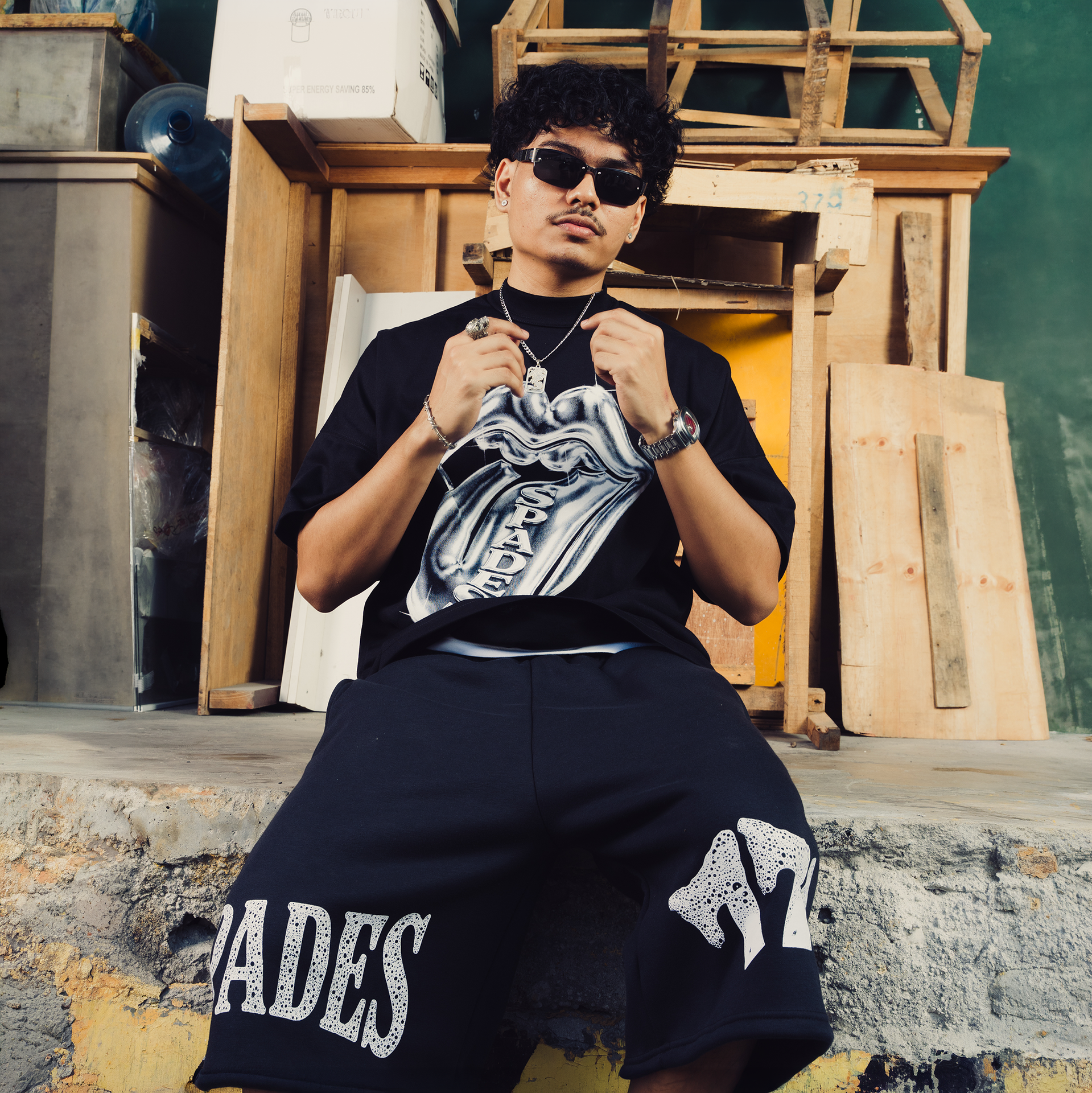 Spades Silver Tongue Boxy Crop Tee SPADES