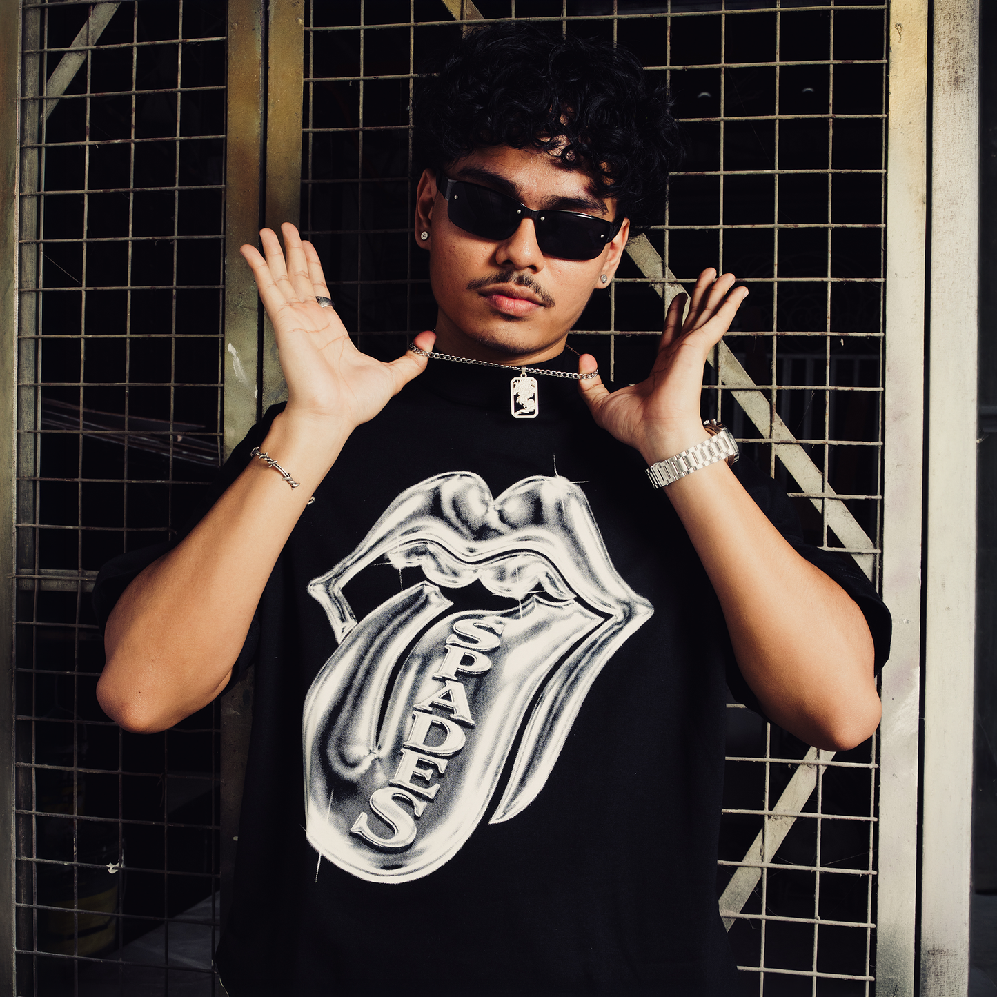 Spades Silver Tongue Boxy Crop Tee SPADES