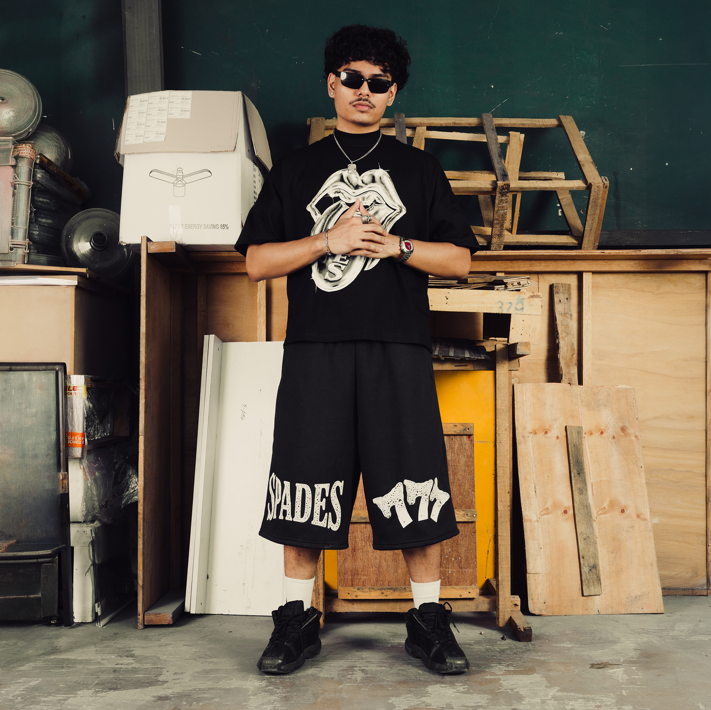 Spades Silver Tongue Boxy Crop Tee SPADES
