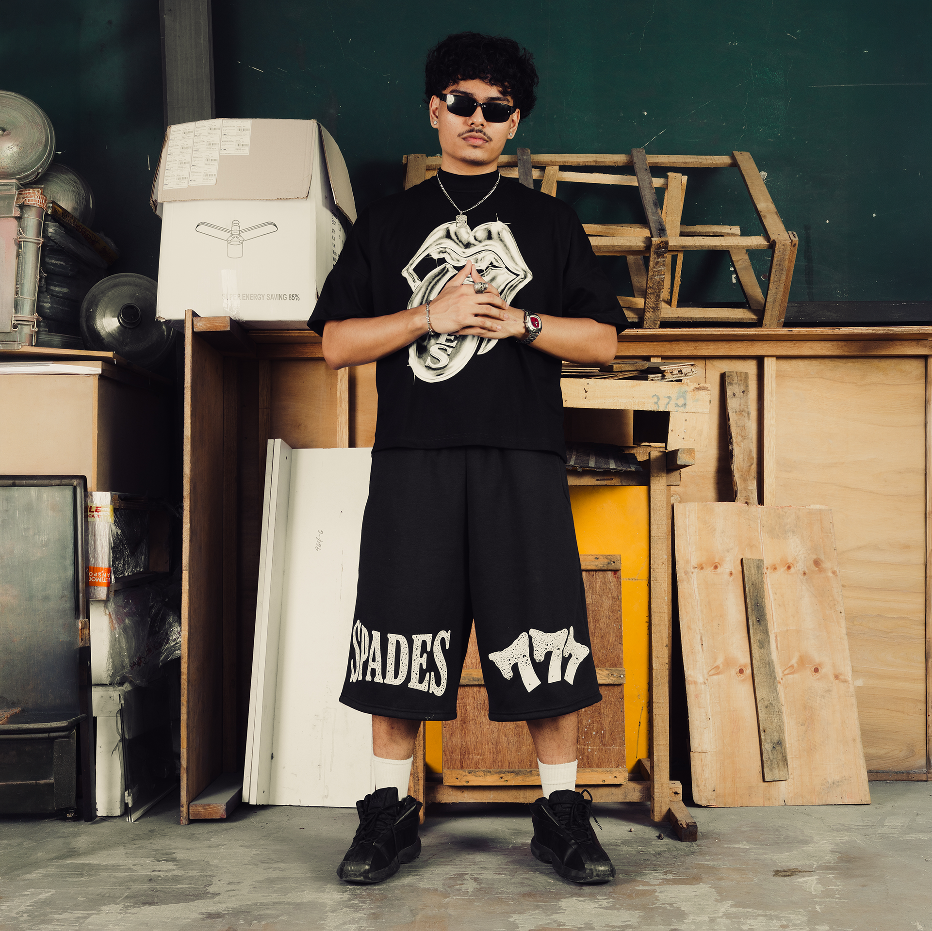 Spades Silver Tongue Boxy Crop Tee SPADES
