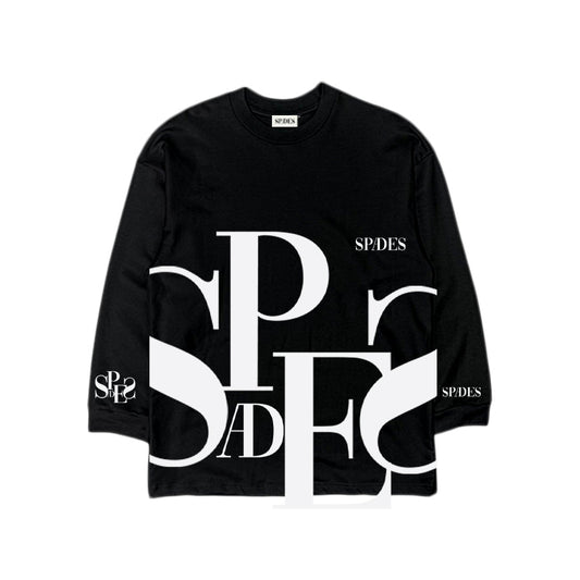 Spades Monochrome Majesty French Terry Long Sleeves Black SPADES