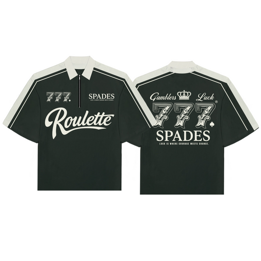 Spades Lucky Roulette Boxy Crop Polo SPADES