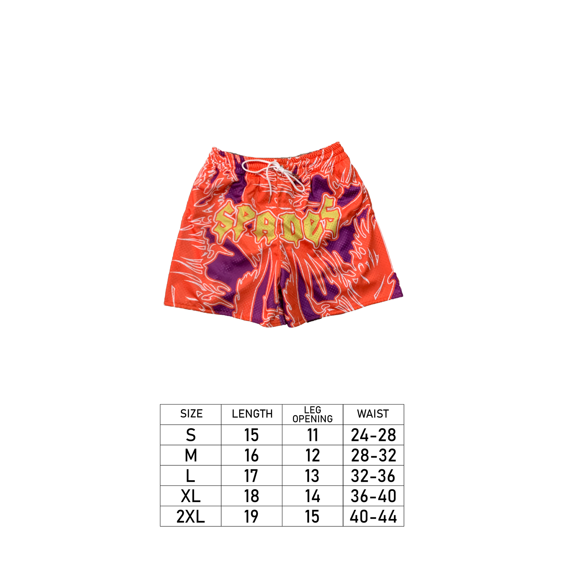 Hard Mind Mesh Shorts Orange/Red SPADES