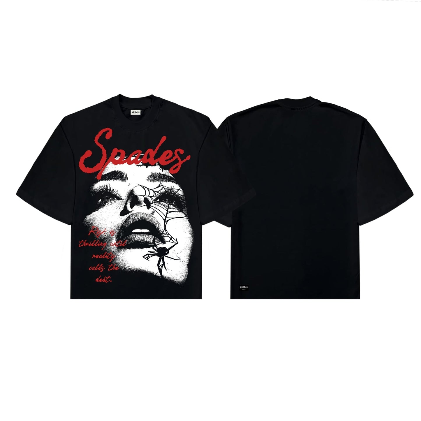 Fatal Beauty Boxy Crop Tee Black SPADES