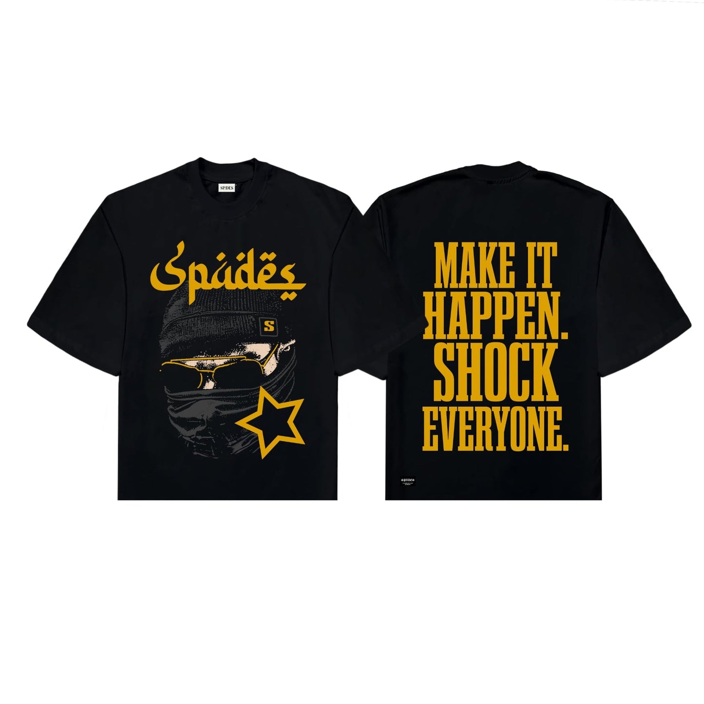 The Prophet's Code Boxy Crop Tee Black SPADES