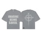 Thorn and Grace Boxy Crop Tee Gray SPADES